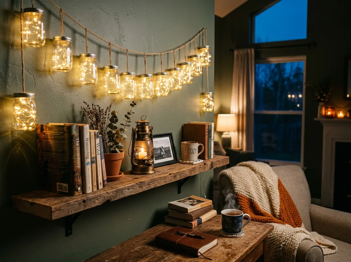 Mason Jar Lighting for 10 diy home decor ideas anyone can try